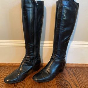 Salvatore Ferragamo tall black boots